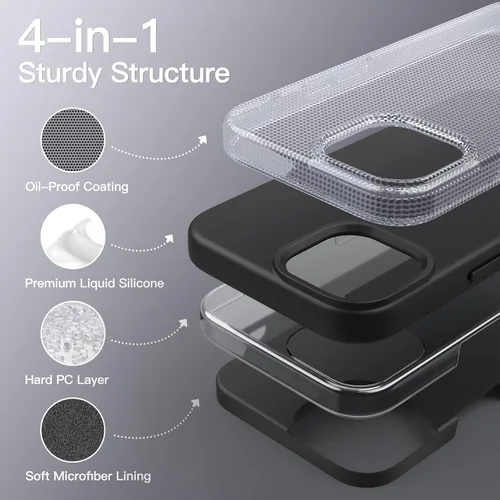 Miniatura 3 de JETech Funda de Silicona para iPhone 14 de 6.1 Pulgadas, Funda Protectora para Teléfono de Cuerpo Completo con Tacto Sedoso-Suave, Cubierta