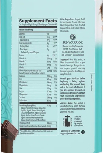 Miniatura 2 de Polvo de proteína de colágeno vegano para mujeres, polvo de colágeno a base de plantas de sílice sabor chocolate, vitaminas para el cabello, la piel