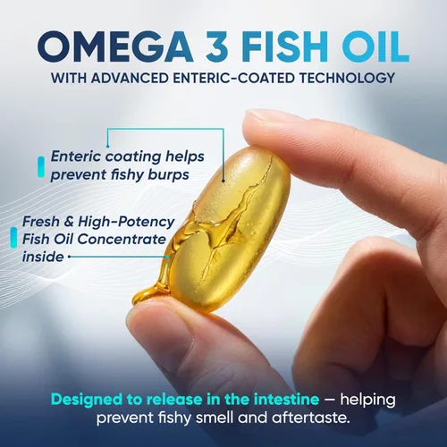 Miniatura 2 de VitalOils1000 - Aceite de pescado Omega 3 de 1200 mg con 1000 mg de DHA+EPA por cápsula (750 DHA + 250 EPA), fácil de tragar, certificado IFOS 5
