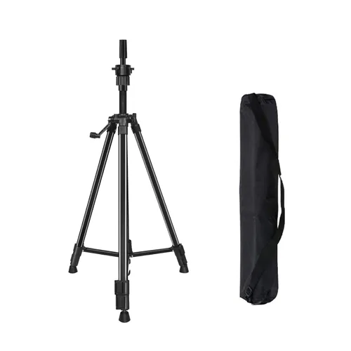 DANSEE Trípode para peluca, soporte de cabeza de maniquí de metal ajustable (24 - 64 pulgadas)