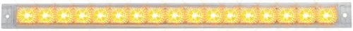 Miniatura 9 de GG Grand General 76980 20 pulgadas Spyder Amber 17 LED Park/Turn Light Bar, lente ámbar, fila única