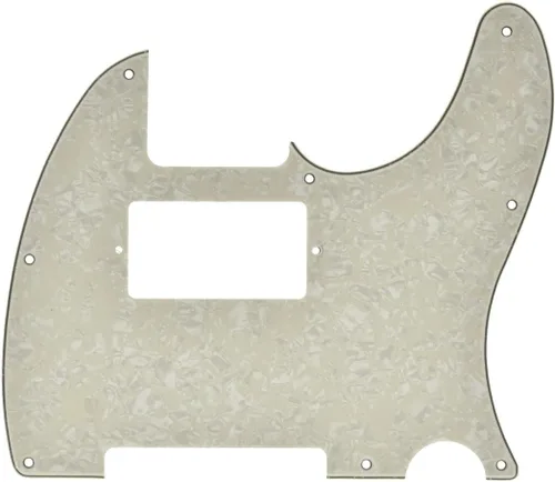 Miniatura 21 de KAISH - Carcasa de 8 agujeros para guitarra Tele Humbucker, golpeador blanco de 3 capas para Telecaster de EE. UU./México