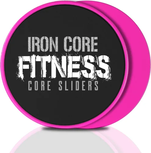 Iron Core Fitness 2 discos deslizantes de doble cara, deslizadores de núcleo Ultimate Core Ab Fitness Trainer. Equipo de entrenamiento abdominal y