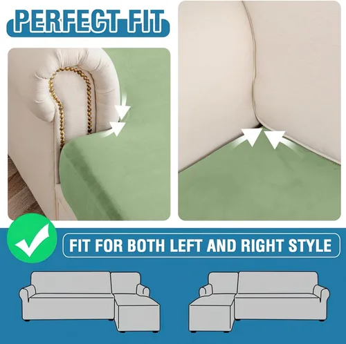 Miniatura 7 de Funda para Sofá de Terciopelo Elástico Funda de Cojín de Sofá 1 Pieza - Funda Elástica Lavable para Asiento o Respaldo, Fundas de Asiento para Sofás
