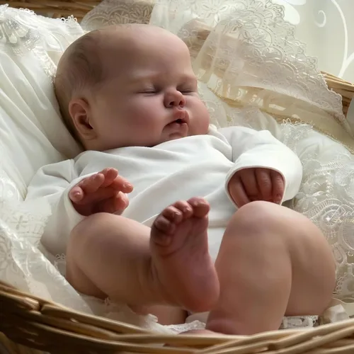 iCradle Preciosa muñeca de bebé Reborn de 20 pulgadas, 19.7 in, de silicona suave, con ojos cerrados, muñeca recién nacida, regalo para mayores de 3
