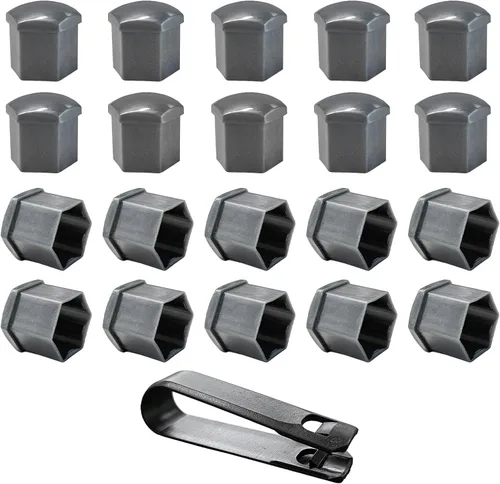 Miniatura 8 de Augeny 20 tapas para tuercas de rueda, tapas de pernos, tapas de pernos de rueda de 0.67 pulgadas con herramienta de extracción, protector