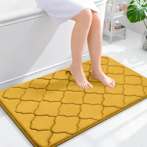 Miniatura 236 de OLANLY Alfombra de Baño de Espuma Viscoelástica de 24 x 16 pulgadas, Ultra Suave y Absorbente, Alfombras de Baño Antideslizantes, Cómodas, Lavables