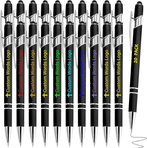 Miniatura 22 de Bolígrafo personalizado con nombre, bolígrafo personalizado, logotipo, tinta negra suave, regalo personalizado para mujeres, hombres, negocios