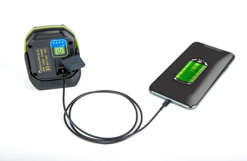 Miniatura 2 de PowerSmith Luz de trabajo recargable con soporte de 180°, gancho y montaje roscado de 1/4 pulgadas para trípode, salida USB (PILF800S) Luz