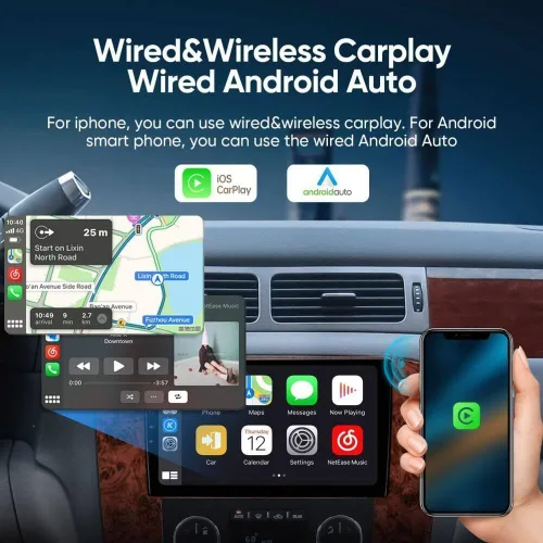 Miniatura 3 de Estéreo de coche doble DIN Android 13 para GMC Yukon para Chevy Tahoe Suburban 07-12 para CarPlay Radio estéreo GPS 2+32G