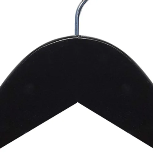 Miniatura 5 de NAHANCO 20417WB, Percha de madera premium de 17 pulgadas, negro de alto brillo - 100/CTN
