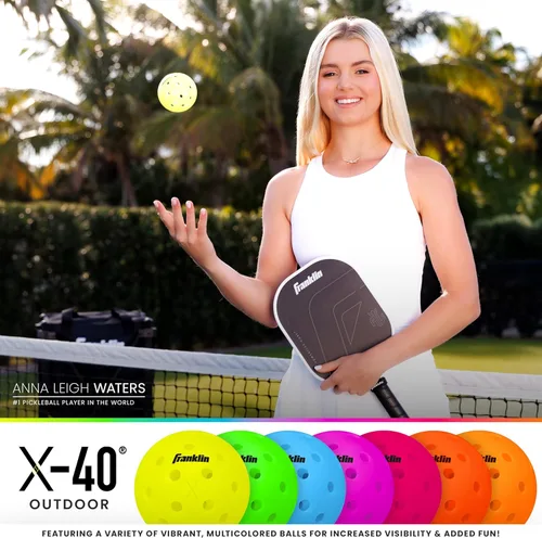 Miniatura 8 de Franklin Sports X-40 pelotas de Pickleball al aire libre - Bola oficial del Pickleball de EE. UU., APP Tour + US Open - Tamaño reglamentario