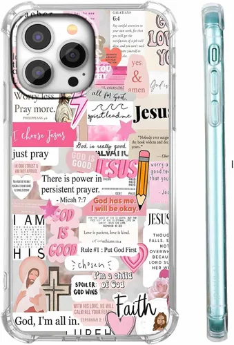Miniatura 46 de Funda para Celular con Versículos de la Biblia, Colocación de Citas Cristianas de Jesús, Diseño Collage, Funda Protectora Suave de TPU de Moda