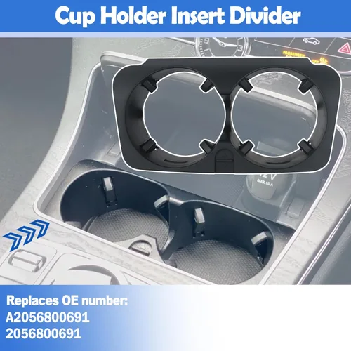 Miniatura 3 de Osompar Inserto Compatible con Portavasos de Consola Central para Mercedes-Benz C180 C200 C250 C300 C350 C400 C43 C450 C63 2015-2021 Reemplaza