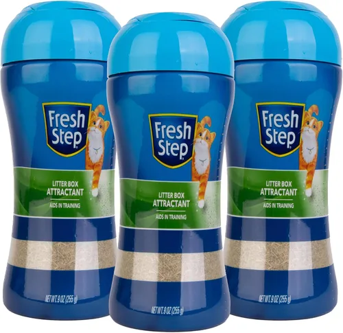 Fresh Step Polvo atractivo de caja de arena, ayuda de entrenamiento de arena para gatos para fomentar el uso de la caja de arena, aditivo de mezcla