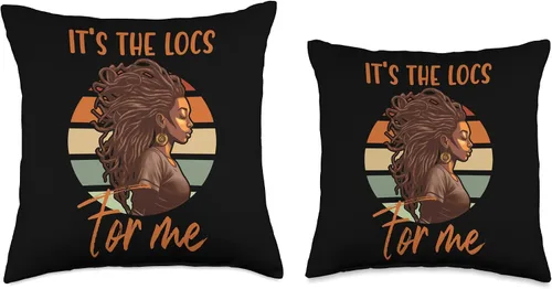 Miniatura 3 de Locs Afro Dreadlocks Love Natural Beauty Hair It's the Locs for Me Afro Hair - Almohada negra americana africana, 16 x 16 pulgadas, multicolor