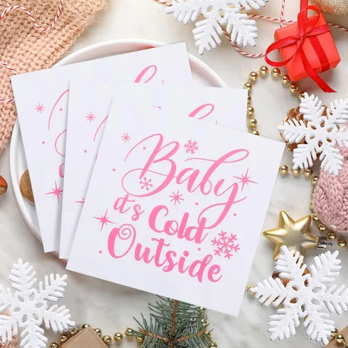 Miniatura 9 de Crtiin 100 servilletas de baby shower con texto en inglés «We Can Bearly Wait», decoraciones de baby shower para niños, servilletas de regalo
