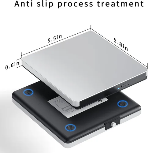Miniatura 4 de Dainty Externo compatible con Bluray Drive Compatible con lectura DVD CD BD Drive, adecuado para USB 3.0 y puerto tipo C, Windows XP/7/8/10/11MacOS