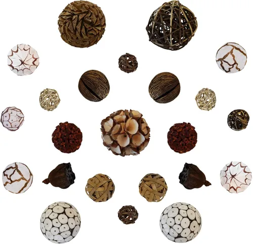 Miniatura 2 de Blue Donuts Bolas decorativas para centro de mesa, rellenos de cuencos decorativos, bolas de mimbre de ratán surtidas, bola de vid orbe, rellenos