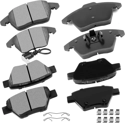 Miniatura 24 de cciyu Juego de pastillas de freno de cerámica delanteras y traseras D946 D683, 8 piezas para BMW 330Ci 2001-2005 para BMW 330i 2001-2005 para BMW