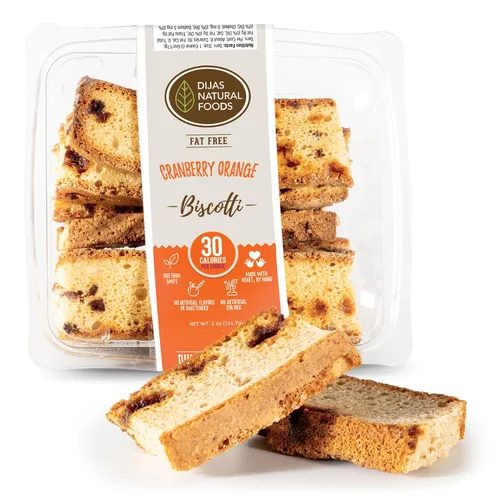 Miniatura 17 de DIJAS Natural Food s, Galleta de biscotti sin grasa, ingredientes naturales sin conservantes, delicioso aperitivo bajo en calorías (5 onzas)