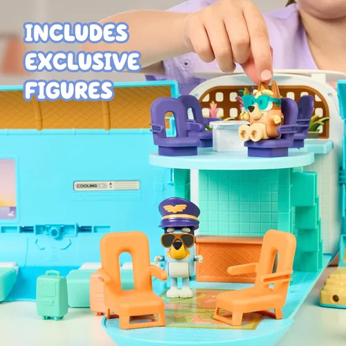 Miniatura 5 de Bluey Juguete de avión transformable 3 en 1 para niños, se convierte en centro turístico y barco, juguetes de avión para niños de 5 a 8 años