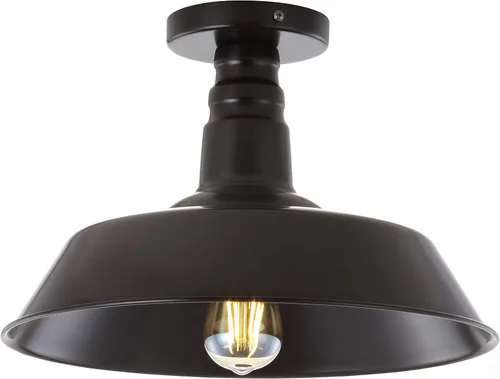 JONATHAN Y JYL9516A - Lámpara Cassidy de 14" de metal LED, montaje semiempotrado, estilo granja, rústico, industrial, costero, de transición, Bronce