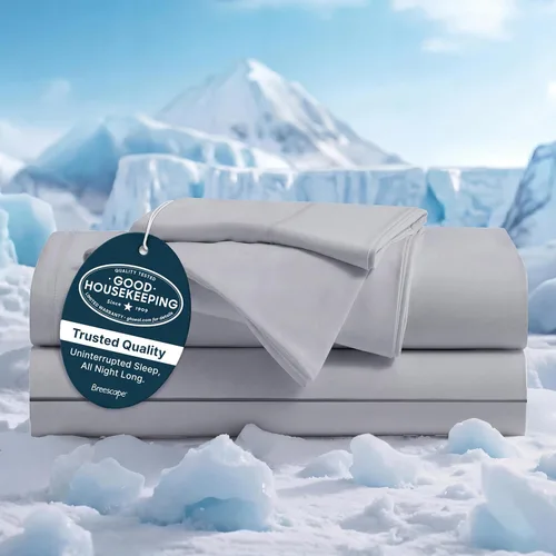Miniatura 10 de Breescape Cooling Sheets Twin XL Size - BlendTek Dry & Cool Technology Cooling Bed Sheets for Hot Sleepers and Night Sweats, Q-Max>0.46 Tech Twin XL