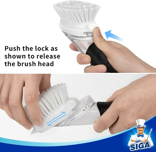Miniatura 3 de MR.SIGA Recambios de cepillo para platos dispensadores de jabón, paquete de 4