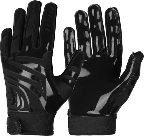 Miniatura 24 de Guantes de receptor de fútbol profesional LYRX con palma de silicona óptima, agarre antideslizante, control ultra adhesivo, deportivo, ligero