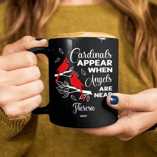 Miniatura 5 de CUBICER Taza de café de cerámica negra personalizada, tazas religiosas, con nombre personalizado, tazas grandes con refranes para mujeres, hombres