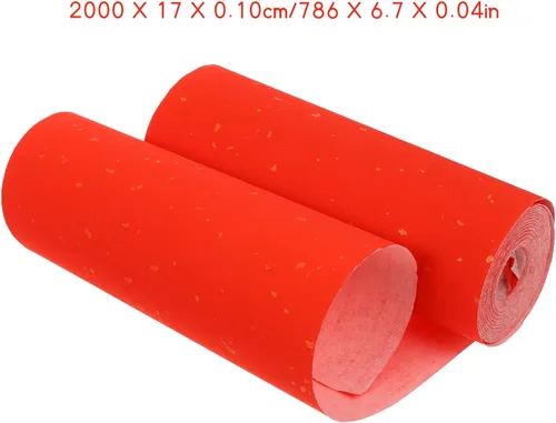 Miniatura 6 de Rollo de papel rojo de Xuan Papel de arroz rojo Festival de primavera chino Pergaminos cortados
