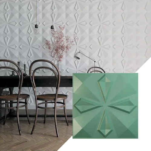 Miniatura 6 de Ekena Millwork WP20X20NKWH 19 5/8 pulgadas de ancho x 19 5/8 pulgadas de alto Nikki EnduraWall Decorativo 3D Panel de pared cubre 2.67 pies cuadrados