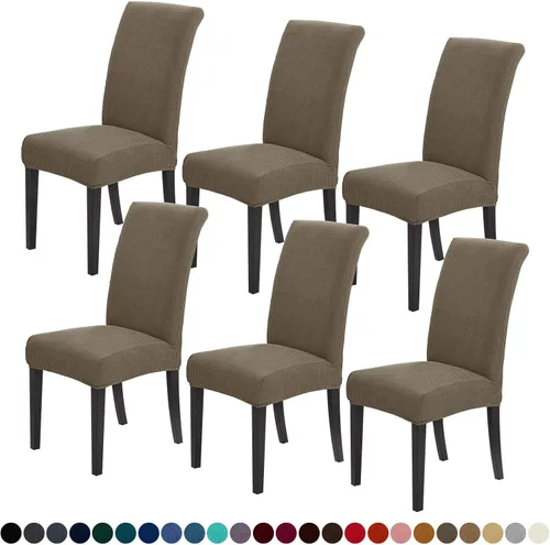 Miniatura 34 de Joccun Fundas para Sillas de Comedor Juego de 2, Fundas Elásticas para Sillas de Comedor Fundas para Sillas de Comedor Protector de Asiento, Funda