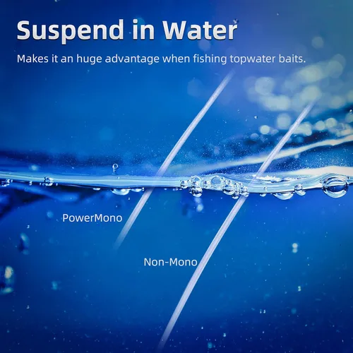 Miniatura 4 de Runcl PowerMono - Línea de pesca monofilamento de 300/500/1000 yardas, máxima resistencia, amortiguación de sacudidas, suspensión en agua, nudos