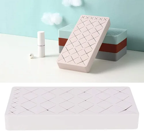 Miniatura 2 de TOPINCN Organizador de maquillaje cosmético de silicona para lápiz labial cosméticos titular caja de almacenamiento soporte de exhibición 24 ranuras
