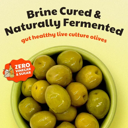 Miniatura 3 de Olive My Pickle Green Olives - Mantequilla sin hueso, 48 onzas, paquete de 3 unidades de aceitunas Castelvetrano saludables de cultivo vivo sin