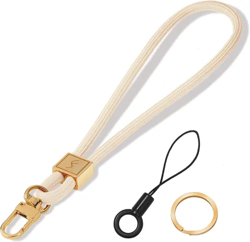 Miniatura 18 de Fishent Cordón para llavero, bonito soporte para llavero, cordón de muñeca tejido mejorado para llaves, correa de muñeca llavero para mujeres