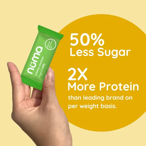 Miniatura 5 de Numa Foods Paquete variado de caramelos masticables y cremosos nutritivos - Bajo en azúcar, todo natural, sin gluten, alto en proteínas - 5 bolsas