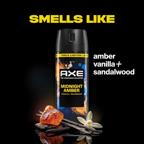 Miniatura 2 de AXE Fine Fragrance Collection - Aerosol corporal de 3 unidades, ámbar medianoche, 72 horas de frescura, sin aluminio, 2.9 onzas