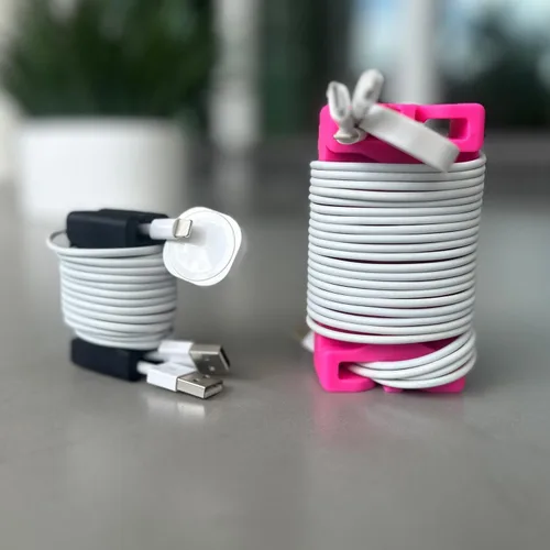 Miniatura 4 de CordBrick /DeskBrick - Paquete de soportes para cables con peso para mesita de noche y escritorio, cargador de teléfono, organizador de cables