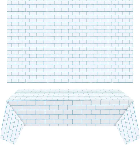 Miniatura 12 de Chuangdi 2 piezas de telón de fondo de pared de piedra de 4.5 x 9 pies, decorado de escena de pared de piedra, papel tapiz, cortinas, puerta, mantel