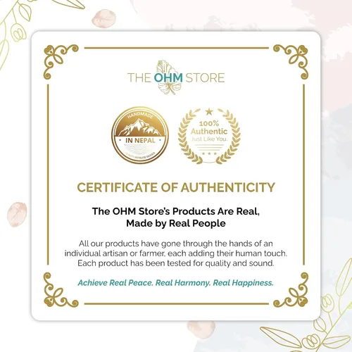 Miniatura 8 de Ohm Store Campanas tibetanas de mantra tingsha con estuche azul, accesorio de meditación hecho a mano para atención plena, yoga y sanación de sonido
