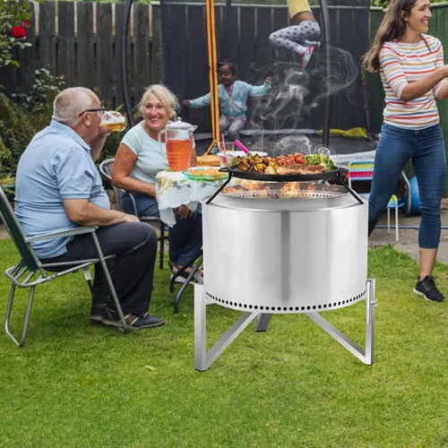 Miniatura 5 de Onlyfire - Soporte para fogata de acero inoxidable para estufa individual de 15 pulgadas y fogata de 19.5 pulgadas, accesorio para fogatas al aire