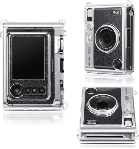 Miniatura 3 de Fintie - Estuche protector transparente para cámara Fujifilm Instax Mini EVO - Cubierta de PVC duro de cristal con correa de hombro extraíble