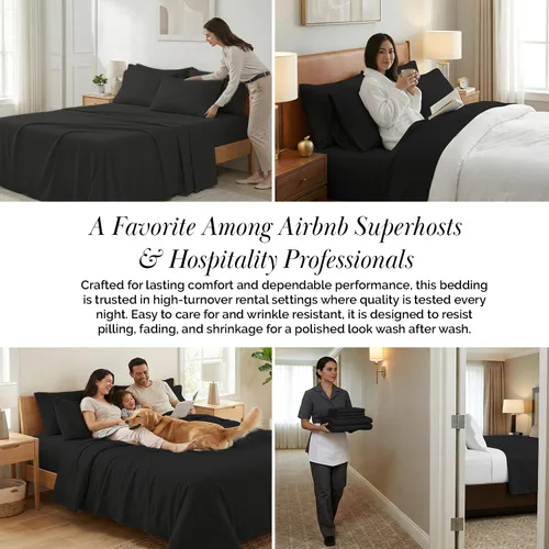 Miniatura 51 de Southshore Fine Living, Inc. Juego de 7 piezas de sábanas King divididas para cama ajustable, juego de sábanas King divididas con bolsillo de 21