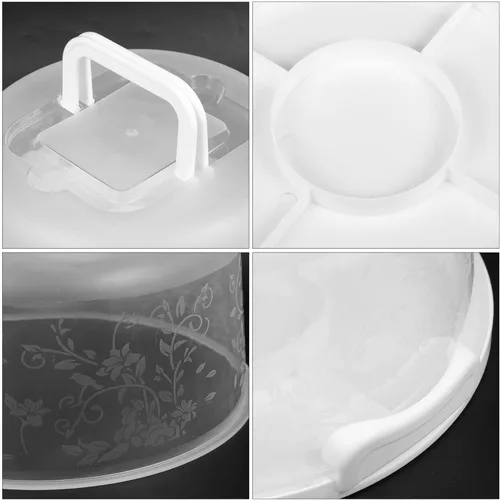 Miniatura 5 de Luxshiny Caja de pastel reutilizable portátil hermética para almacenamiento y transporte para panaderías, hogares y eventos al aire libre, diseño