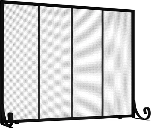 Miniatura 9 de Fire Beauty Protector de chispas para chimenea de panel plano, puerta de metal forjado, cubierta de seguridad decorativa para chimenea, protector