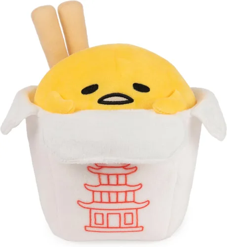 GUND Sanrio Gudetama El huevo perezoso de peluche, contenedor de peluche Gudetama para llevar para niños de 8 años en adelante, 9.5 pulgadas