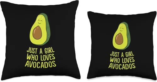 Miniatura 3 de Lindos regalos de aguacate para los amantes del aguacate Just Loves Cute aguacate Girl Throw almohada, 15.7 x 15.7 in, multicolor
